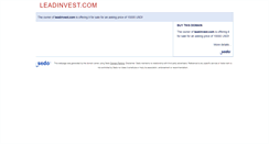 Desktop Screenshot of leadinvest.com