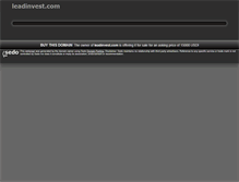 Tablet Screenshot of leadinvest.com